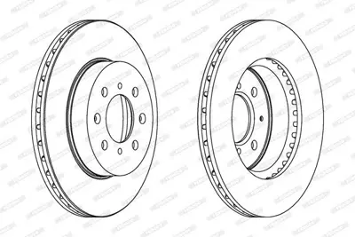 FERODO DDF492 Fren Diski Ön Cıvıc V 91>95 - 25 99> 45 99> 200 95> 400 95> - Zr 01> Havalı 262mm SDB100600