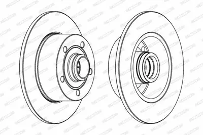 FERODO DDF830C-1 Arka Fren Aynası A4 1,6 - 1,8 20v - 1,8vt - 1,9tdı - 2,4 30v - 2,6 - 2,8 30v A4 Avant 1,6 - 1,8 20v  8D0615301B
