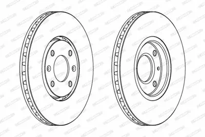 FERODO DDF841 On Fren Dısk Aynası Xantıa P406 Xu10j4r - Ew10j4 (2,0 16v) 2,2hdı 16v Es9j4s (3,0 V6 24v) - (95 ) Ha 1606400380