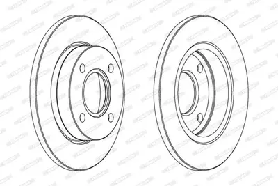 FERODO DDF845 On Fren Aynası Fıesta Iıı - Iv 89>000 Ford Ka 96>00 Mazda 121 Iıı 96>03 Olcu : (240 X 12 * 4b) 1006505