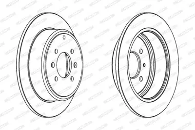 FERODO DDF869 Arka Fren Dısk Aynası P406 1,6 1,8 16v 1,9 1,9td 2,0 16v 2,0t 2,1td 95> Coupe 2,0 Coupe 3,0 V6 97 4246L7