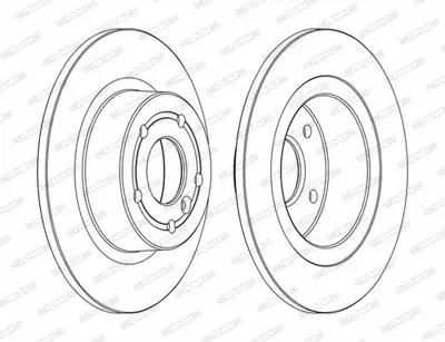 FERODO DDF874C Fren Dıskı Arka Dıscovery 2 98-04 Range Rover 94-01 SDB000470
