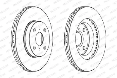 FERODO DDF881 On Fren Dıskı (Aynası) Havalı Toyota Corolla 1988-1992 Ae92 Kasa (238x4) 4351212250