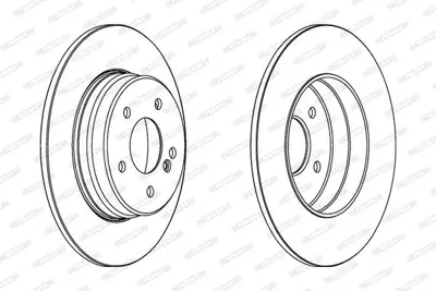 FERODO DDF963C Fren Dıskı Arka W203 02>07 Cl203 02>08 S203 02>07 C209 02>09 A209 03>10 1244231112