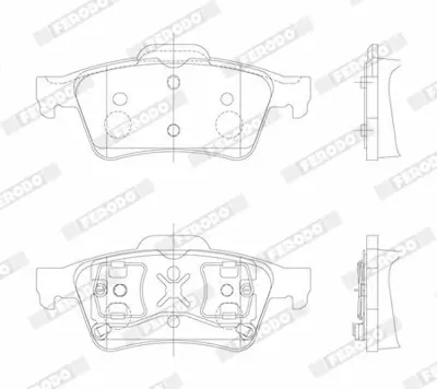 FERODO FDB1540 Arka Fren Balatası Nıssan Prımera P12 03> 10 Laguna Iı Latıtude 11>13 2,0 Dcı Connect 02> Focusıı Fo 440602154R
