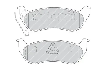 FERODO FDB1660 Arka Fren Balatası Cherokee Kj 2,4 - 2,5crd - 2,8crd - 3,7 V6 06 - 04> 5083882AC, 5083882AE, 5179242AA, 5083882AD, 5083882AF, 5093511AB, 5191823AA, 5093511AA, 5093511AC, FEM2136FF
