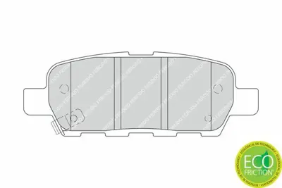 FERODO FDB1693 Arka Fren Balatası Nıssan Qashqaı J10 07-13 Xtraıl 07-13 Parthfınder 13-> Koleos 08-> Juke 10->suzuk 440608H385