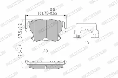 FERODO FDB1953 Fren Balatası Arka Chrysler 300c 04>12 Lancıa Thema 3.6 3.0d 11> K05142566AC