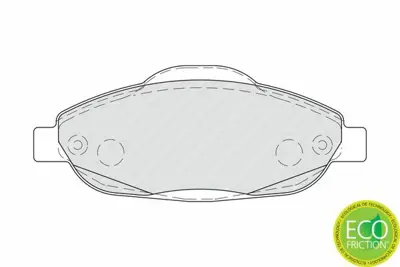 FERODO FDB4003 Fren Balatası Ön 1613259380, 425393, 425426, 1609253080, 1617270080, 1635058180, 1647862780, 1611140480, 1608520480, 1609253180