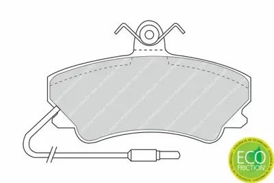 FERODO FDB880 On Fren Balatası (Tk) Espace Iı 91 96 2,0 I 2,1 Dt 2,2 I 6025171456