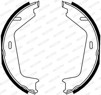 FERODO FSB4130 Arka El Fren Pabuc Balata Volvo S60 (01 4,10) S80 98>06>v70 97>00>07>xc70 02> Xc90 02> (178x25) 31262874