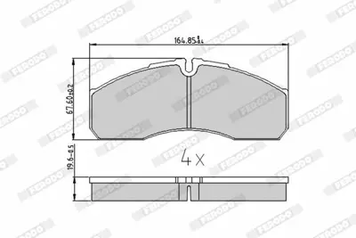 FERODO FVR1390 On Fren Dısk Balata Daıly 65c15 65c17 01>06 Mascott 99>05 1906401Y