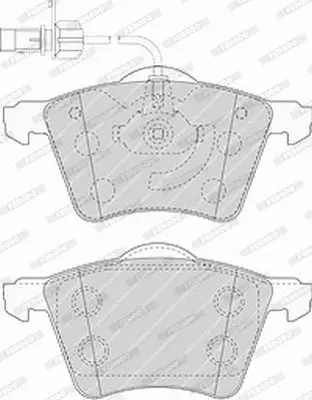 FERODO FVR1484 On Fren Balatası (Fıslı) Transporter T4 90>03 7D0698151C