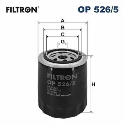 FILTRON OP 526/5 Yag Filitresi Passat Skoda Superb 2,8 V6 Audı A4 A6 A8 80 078115561J