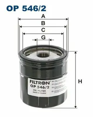 FILTRON OP 546/2 Yag Filitresi 1890364, 2193141, DS7Q6714AA, DS7Q6714AB, 1109AL, 1109CA, 1109R1, 1109T1, 1109X2, 9644885480