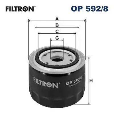 FILTRON OP 592/8 Yağ Filtresi Ducato-Boxer-Jumper-Daıly 2.3 06 504091563