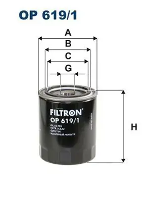 FILTRON OP 619/1 Yağ Filtresi Toyota Hiace 2.4 D 79hp 95-06 9091530002, 9091530006, I9091503006, J9091503006, J9091530002, 3598332, WLY014302, WL5114302, WL8414302, WL9114302