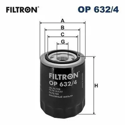 FILTRON OP 632/4 Yag Filitresi H100 L300 Mınıbus Starex Tcı H100 Kamyonet Lıbero Pregıo 2,5 Bongo K2500 Tcı Kısa Tıp 1997 2630042040, 2630042030, 2630042060, 263104A000, 263104A010, 263304X000, 263304A000, 263304A001, K55114302, OK55114302