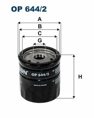 FILTRON OP 644/2 Yag Filitresi Antara - Captıva 2,2dt - 3,0ı V6 11> - Grand Vıtara 3,2 09> 4821002