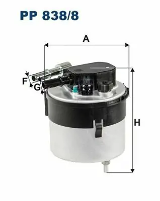 FILTRON PP 838/8 Yakıt Filtresi Fıesta Iv 08- -Focus C-Max 03-07 -C-Max 07- -Focus Iı -Mazda 2- Mazda 3 1.6tdcı 5M5Q9155AA
