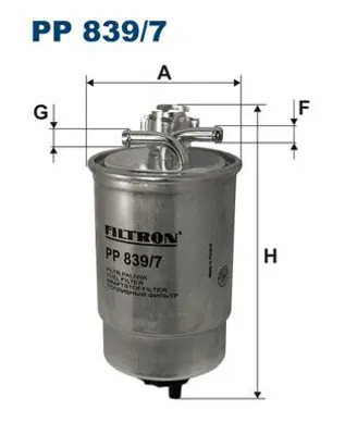 FILTRON PP 839/7 Yakıt Filtresi Dizel Polo 1.4 Tdı-Arosa 1.4 Tdı-Lupo 1.2-1.4 Tdı 6N0127401H