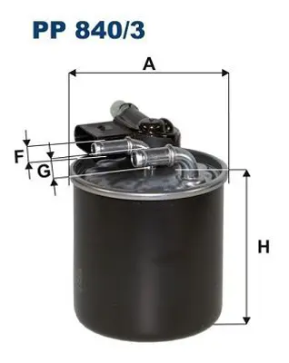 FILTRON PP 840/3 Yakıt Filtresi Mercedes Glk X204 Glk 350 Cdı 231hp 10-10-07-12 A6420906052