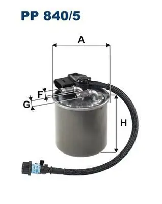 FILTRON PP 840/5 Yakıt Filitresi (Sensorlu) V-Class W447 14> Vıto W447 14> A6510903052
