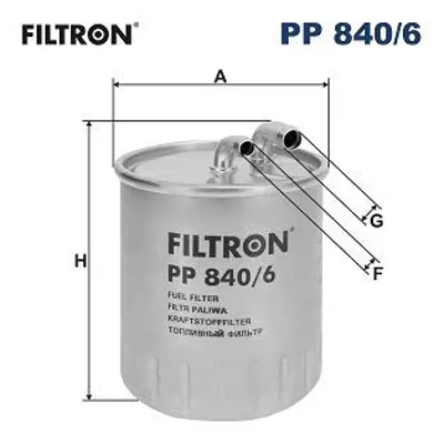 FILTRON PP 840/6 Yakıt Filitresi A6460920001, A6460920301, A6460920501, 6460920001, 6460920301, 6460920501, MR597635, 4544700090, A4544700090, K05174056AA
