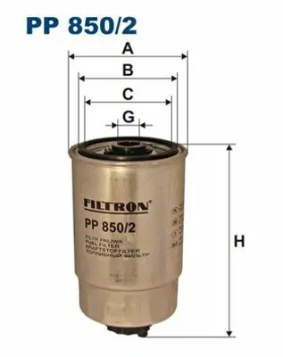 FILTRON PP 850/2 Yakıt Filtresi Passat 1.9tdı 98-05 - A4 1.9tdı 00-01 - A6 1.9tdı 00-05 8D0127435