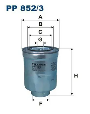 FILTRON PP 852/3 Yakıt Filitresi 1608933780, 1770A172, 1770A253, MZ690982, 2330030340, 2339030340, 2330387304, 145623570A, 145623570A9A, 1520043081