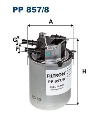 FILTRON PP857/8 Mazot Filitresi Nıssan Qashqaı 1,6 Dcı (J10) 2011 2013 Qashqaı 1,5dcı 1,6dcı (J11) 2013> Xtraıl 1,6dc 164004EA1A