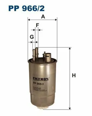 FILTRON PP 966/2 Yakıt Filtresi Doblo 1.9jtd 01- - Fıorıno 1.3d Mtj 08- - Grande Punto 1.3d Mtj 05- - Punto Ev 77363804
