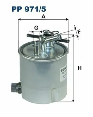 FILTRON PP 971/5 Yakıt Filitresi Renault 16400LC30B, 7485149294, 7485151822