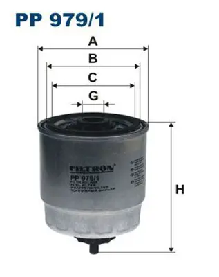 FILTRON PP 979/1 Mazot Filitresi Accent Admıra Getz Matrıx 1,5 Crdı 03 05 3 Silindir Dızel Uzun Tıp 3192217400