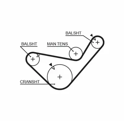 GATES 5456XS Triger Kayısı (083x190) Hyundaı H100 2.5d - Td 8v (93 03) Garace 2.5d (93 01) Balans Ct932 2335642200