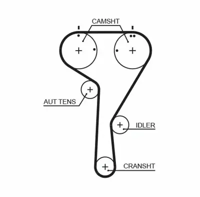 GATES 5680XS Triger Kayisi 163 Dis A1 1.4tfsi 12> A3 12> Q3 16>passat 15> Polo 13> Leon 13> Toledo 13>19 04E109119F