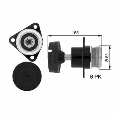 GATES OAP7050 Alternator Kaplini (Saft Rulmani) Focus (01 04) Cmax (05 ) Focus Ii (04 ) Mondeo (07 ) Connect (02 ) 5M5Q10D310AB