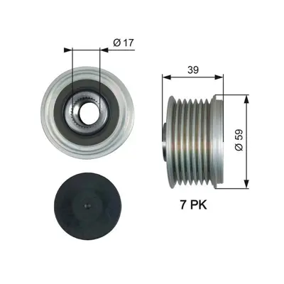 GATES OAP7189 Alternator Rulmanı Nıssan Navara 3.0dcı 4wd 10 Qashqaı 1.6 07 231515X21B