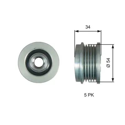 GATES OAP7220 V Kayış Gergi Rulmanı 38263, 535021110, F51135