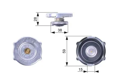 GATES RC135 Radyatör Kapağı 4677493AA