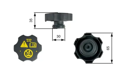 GATES RC249 Radyator Yedek Su Depo Kapagi Astra J Cruze Insignia A Zafira C Mokka 08> 1305248, 13502353