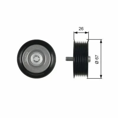GATES T36438 V Kayıs Gergi Rulmanı A0002021619