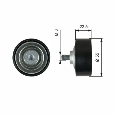 GATES T36767 V Kayıs Gergi Rulmanı Mını R55 R56 R57 R58 R59 R60 R61 11287823380, 16630WA010