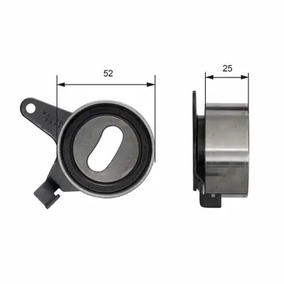 GATES T41031 Eksantrik Gergi Rulmanı 0K93712700A