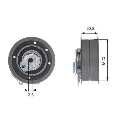 GATES T43010 Eksantrik Gergi Rulmanı 06A109479C