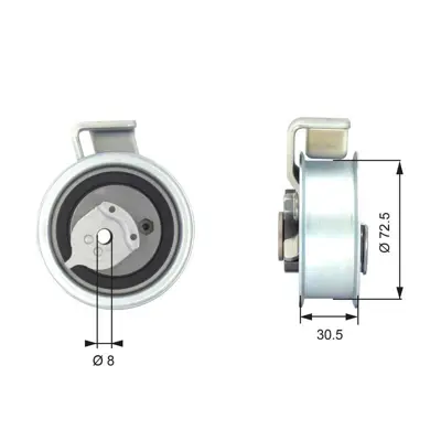 GATES T43018 Eksantrik Rulmanı A4 01>08 A6 98>05 Passat 03>05 Superb 02>08 Bfb Alt 06B109243B