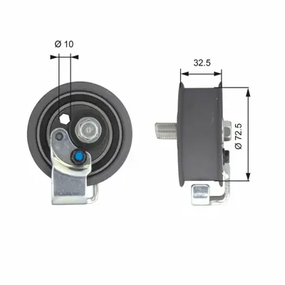 GATES T43065 Eksantrik Gergi Rulmanı A4 A6 Passat 1,8 - 1,8 T>05 058109243C