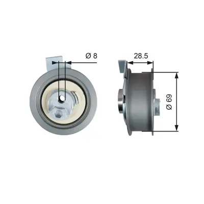 GATES T43242 Eksantrik Gergi Rulmanı A4 A6 Superb Passat 1.8 2.0 T Alt Awt Cfma Aeb Anb Ark Anb 06A 109 243 A