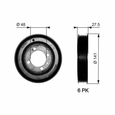 GATES TVD1036 Krank Kasnağı Astra G Combo Corsa C Merıva 1.7 Dtı 16v 614426