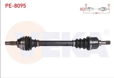 GSP 202411 Aks Komple Sol 301-C-Eylsee 1.6 Hdı- Euro 6 25×24×58.5×657 9812036280